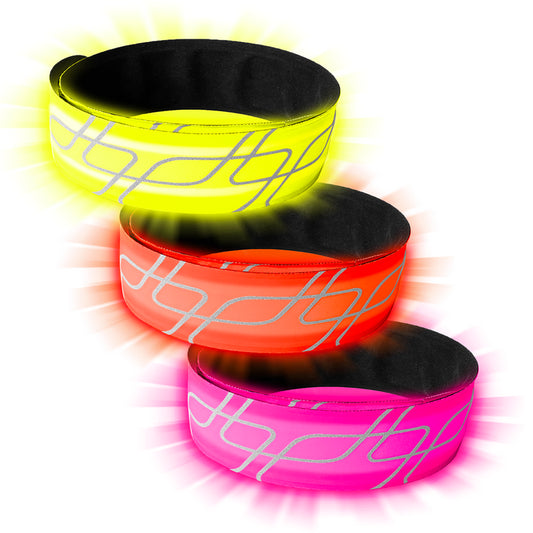 AMPHIPOD FULL-VIZ™ RECHARGEABLE FLASHING REFLECTIVE SLAP BAND